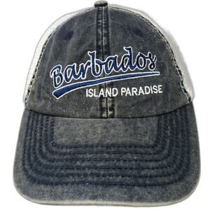 Royal Resortwear Baseball Cap Blue One Size Barbados Island Paradise Mesh Hat